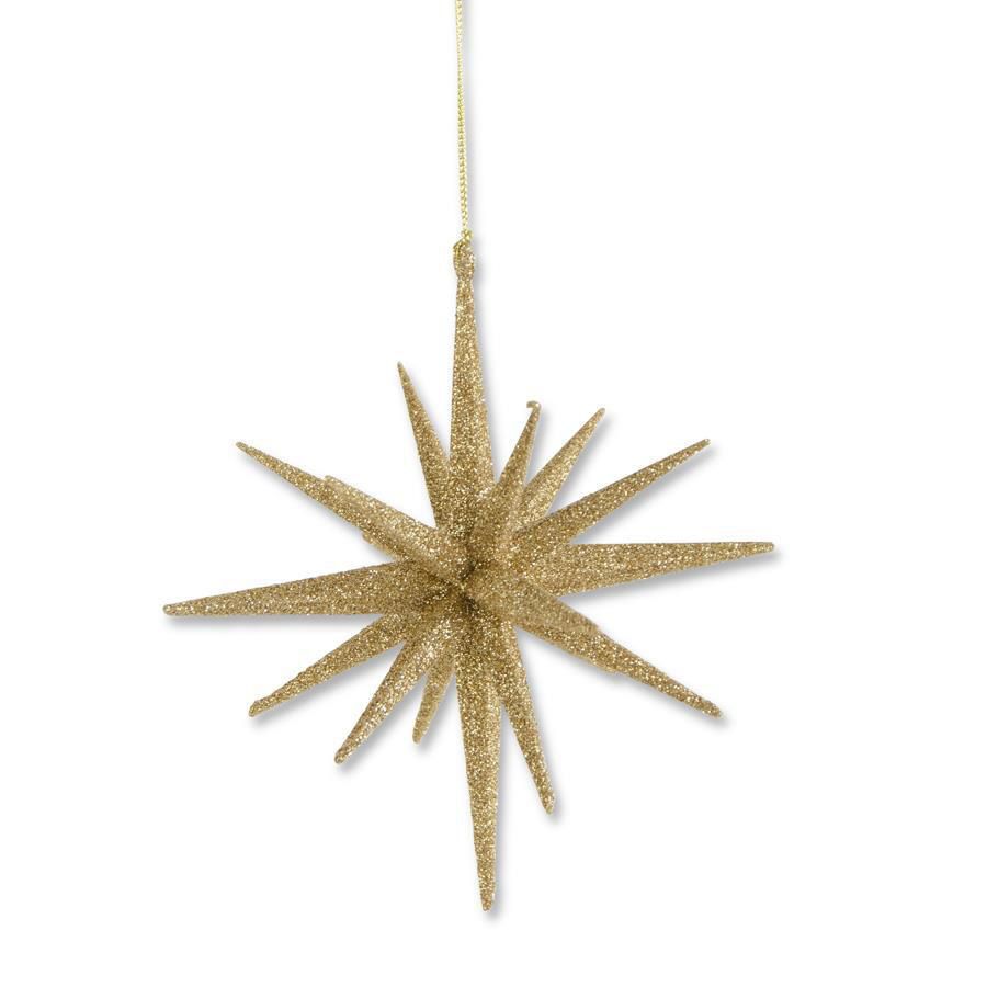 6" 18 Point Glitter Star Ornament
