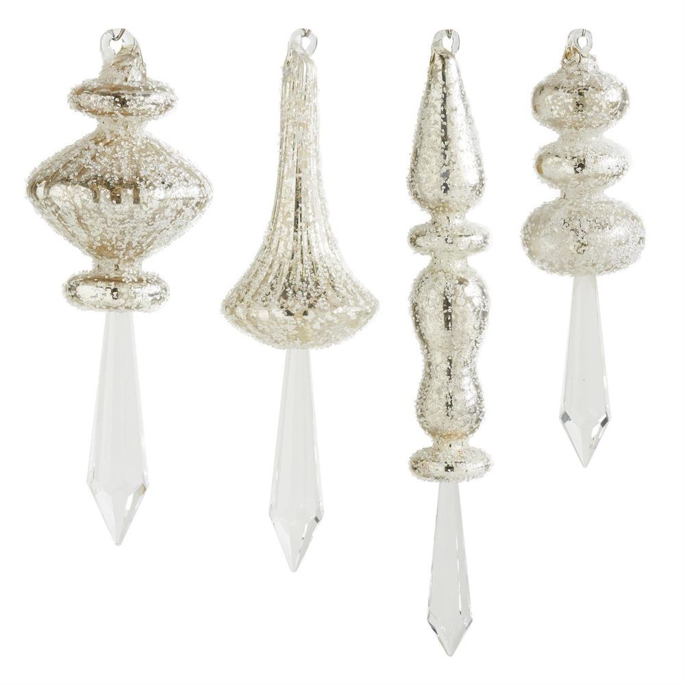 Assorted Beaded Crystal Finial Ornament