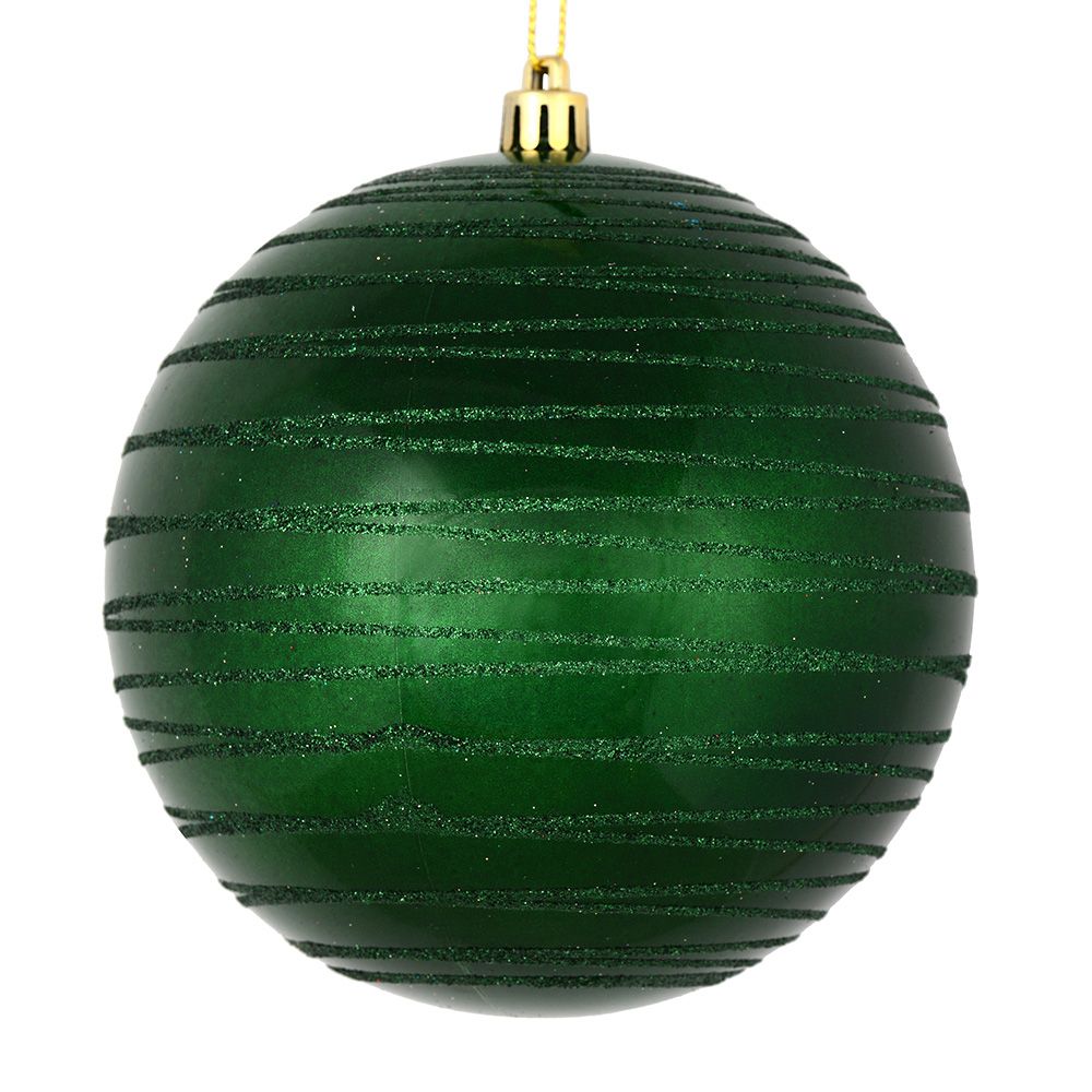 4.75" Candy Glitter Ball Ornament