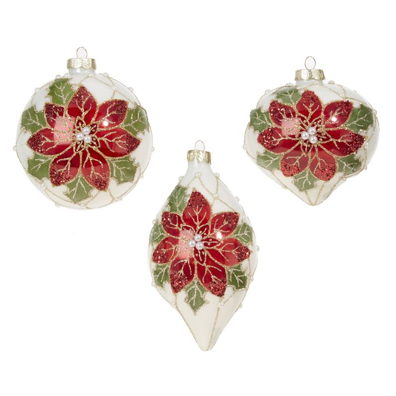 4" Poinsettia Ornament