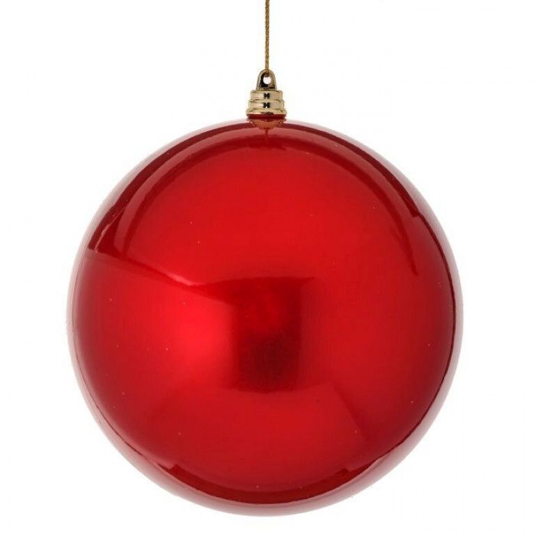 6" Red/Green Candy Apple Ball Ornament