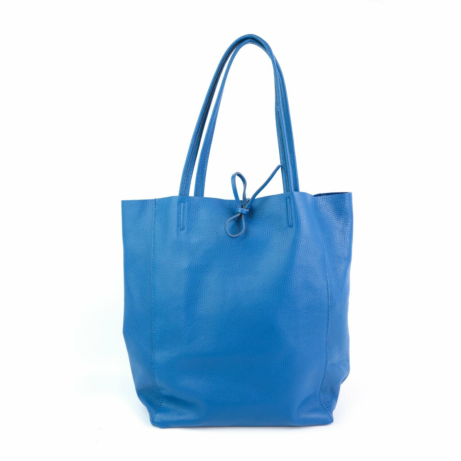 Leather Tote Blue