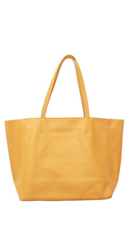 Leather Tote Mustard