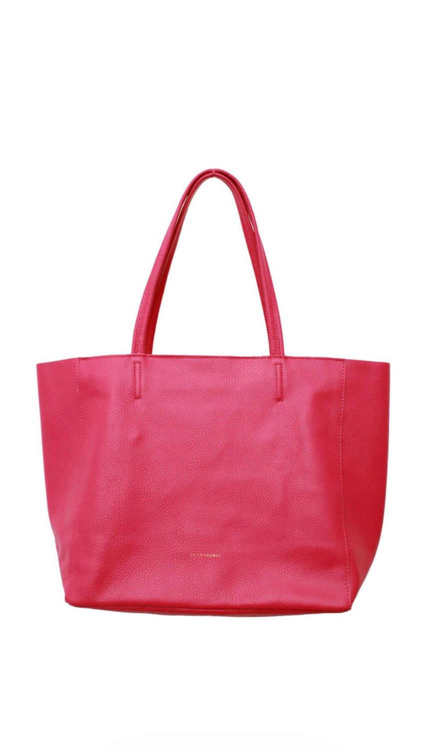Leather Tote Fuchsia