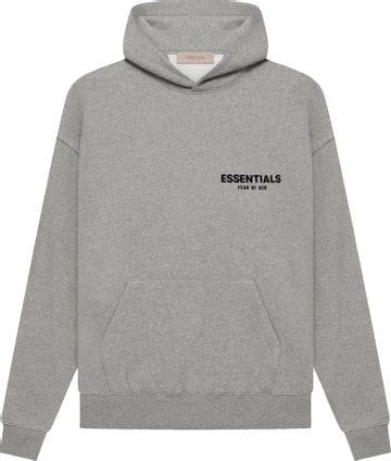 Essentials Dark Oat Hoodie 2022 Fuzzy Front And Back Logo