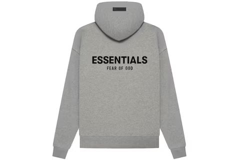 Essentials Dark Oat Hoodie 2022 Fuzzy Front And Back Logo