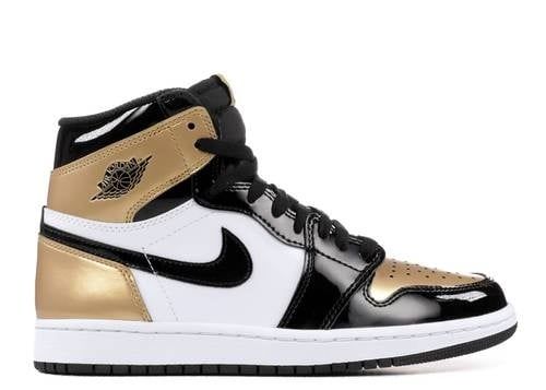 Jordan 1 High Patent Gold Toe