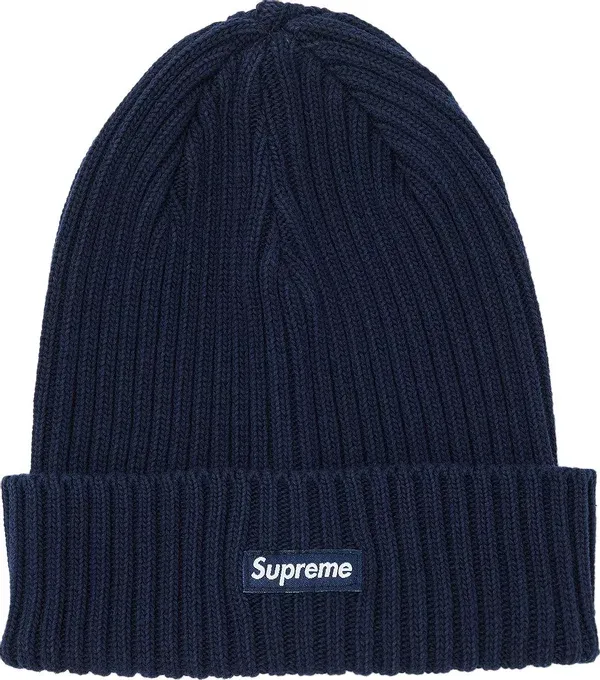Supreme Overdyed Beanie Navy (SS24)