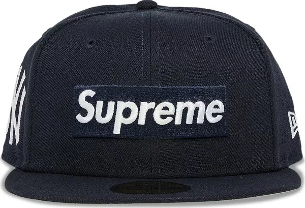 Supreme New York Yankees Box Logo New Era Fitted Cap Navy