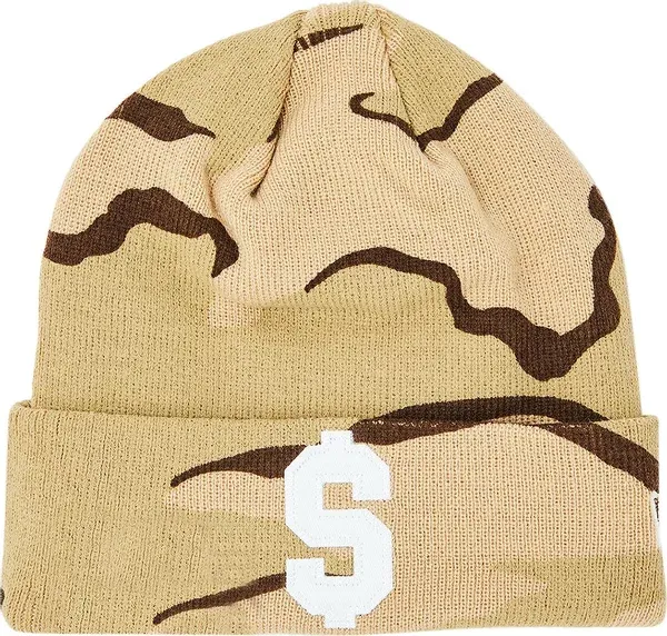 Supreme New Era $ Beanie Desert Camo