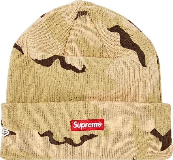 Supreme New Era $ Beanie Desert Camo