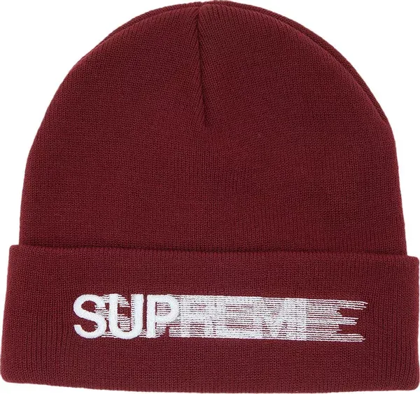 Supreme Motion Logo Beanie (SS23), Color: Burgundy