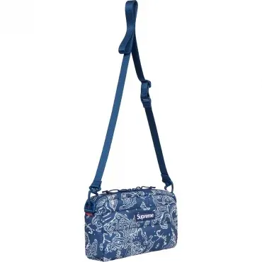 Supreme Puffer Side Bag Blue Paisley