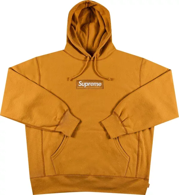 Supreme Box Logo Hoodie Light Mustard (2021)