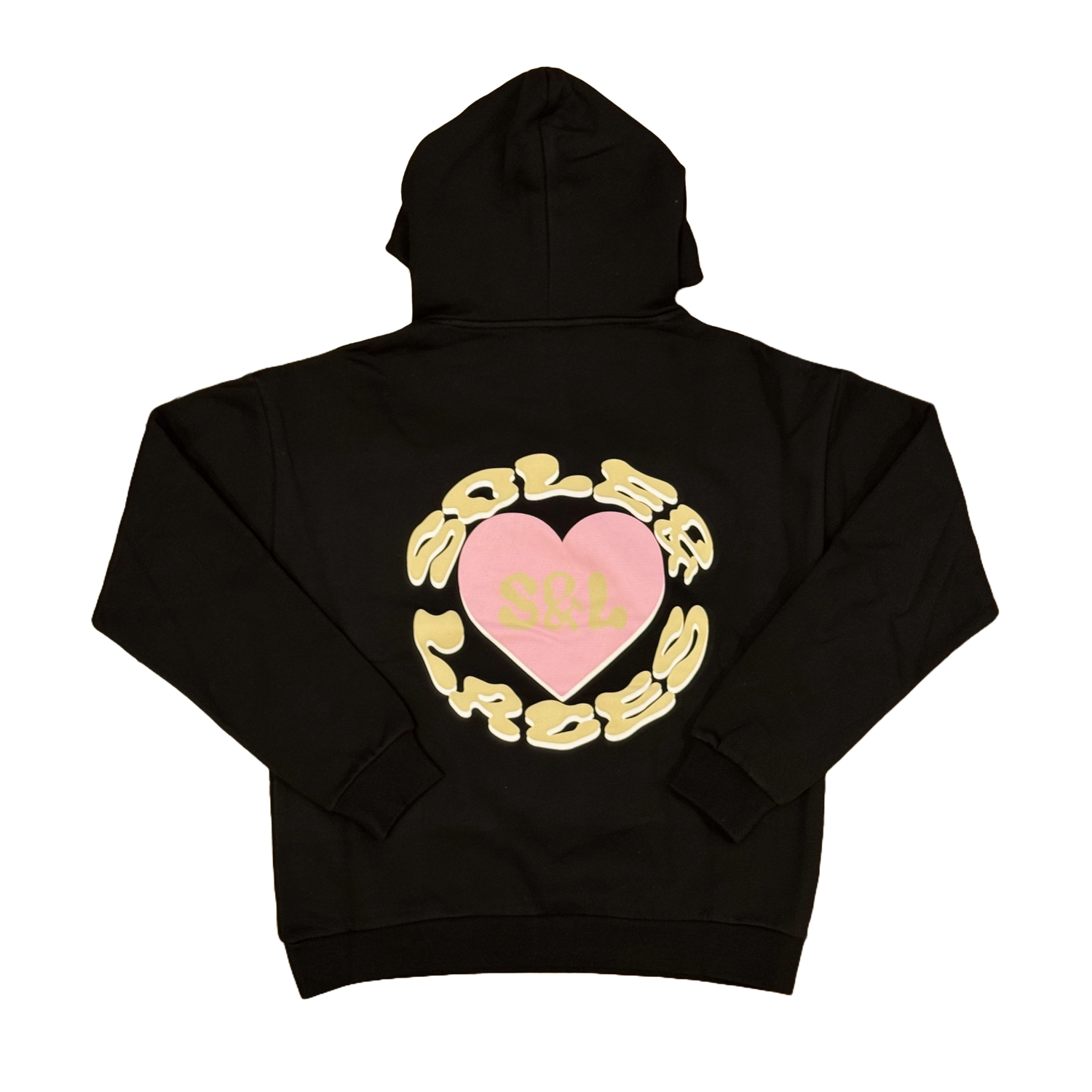 S&amp;L Heart Hoodie, Color: Black, Size: XS