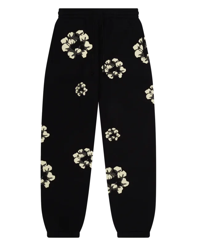 Denim Tears X CPFM Cotton Wreath Sweatpants Black