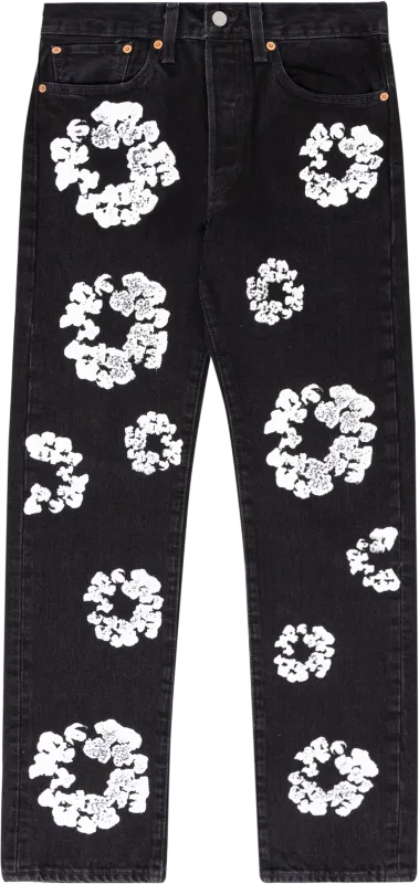 Denim Tears X Levi&#39;s Cotton Wreath Jean Black