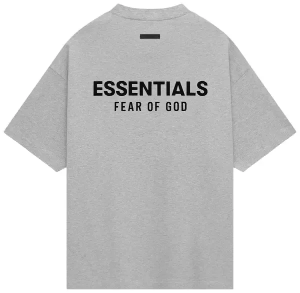 Essentials Light Heather Tee 2024 Front And Back Logo