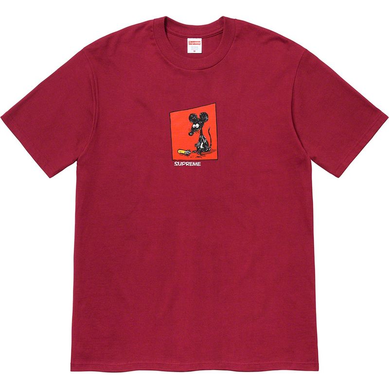 Supreme Mouse Tee Cardinal Red