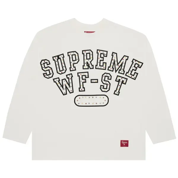 Supreme Athletic Studded Long Sleeve White