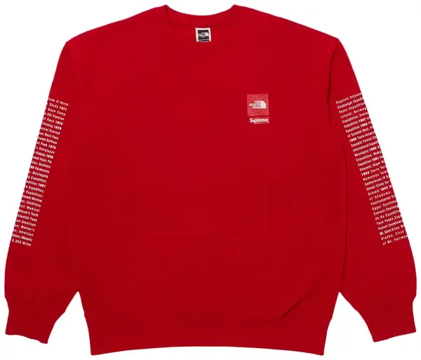 Supreme x The North Face Crewneck Red