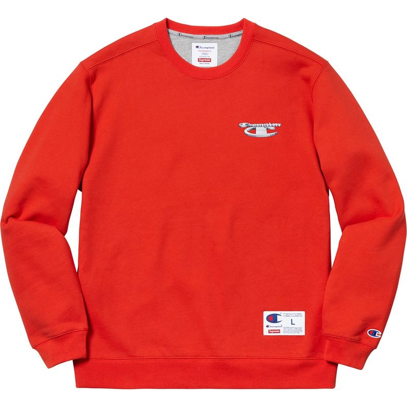 Supreme x Champion 3D Metallic Crewneck Red