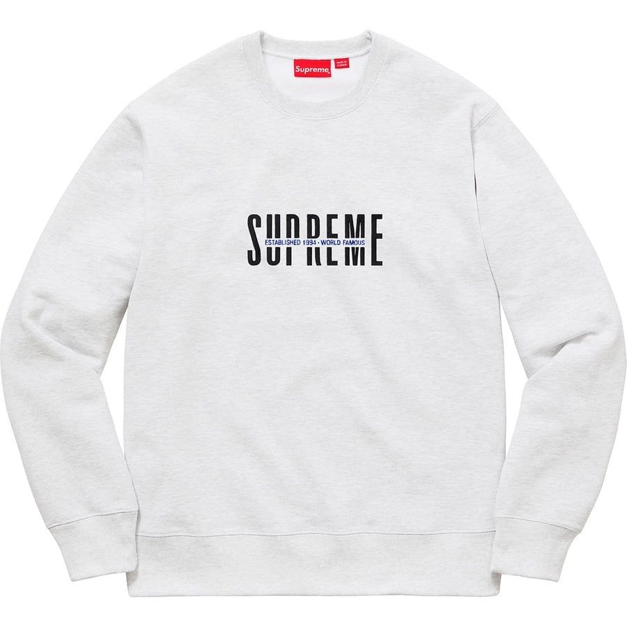 Supreme World Famous Crewneck Grey