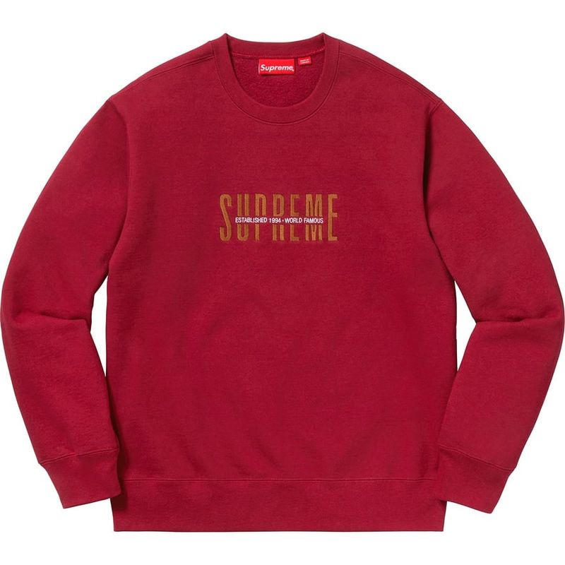 Supreme World Famous Crewneck Cardinal Red