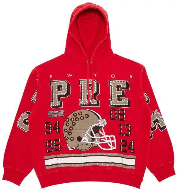 Supreme Champions Studded Hoodie Red