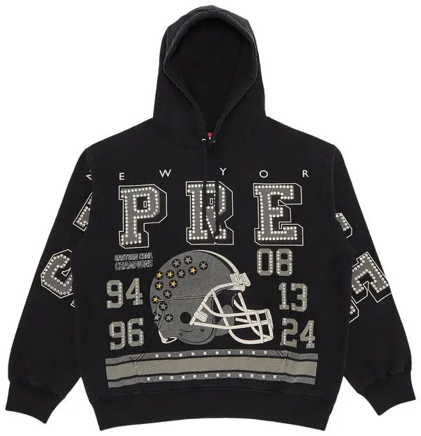 Supreme Champions Studded Hoodie Black