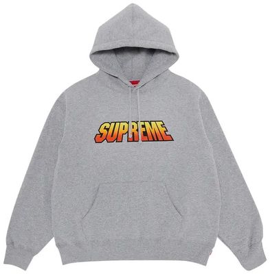 Supreme Gradient Logo Hoodie Grey