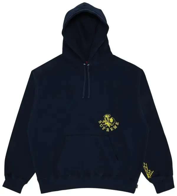 Supreme Wild Embroidered Hoodie Navy