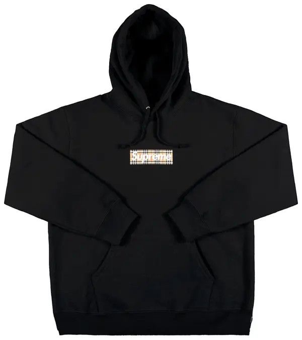 Supreme x Burberry Box Logo (Bogo) Hoodie Black 