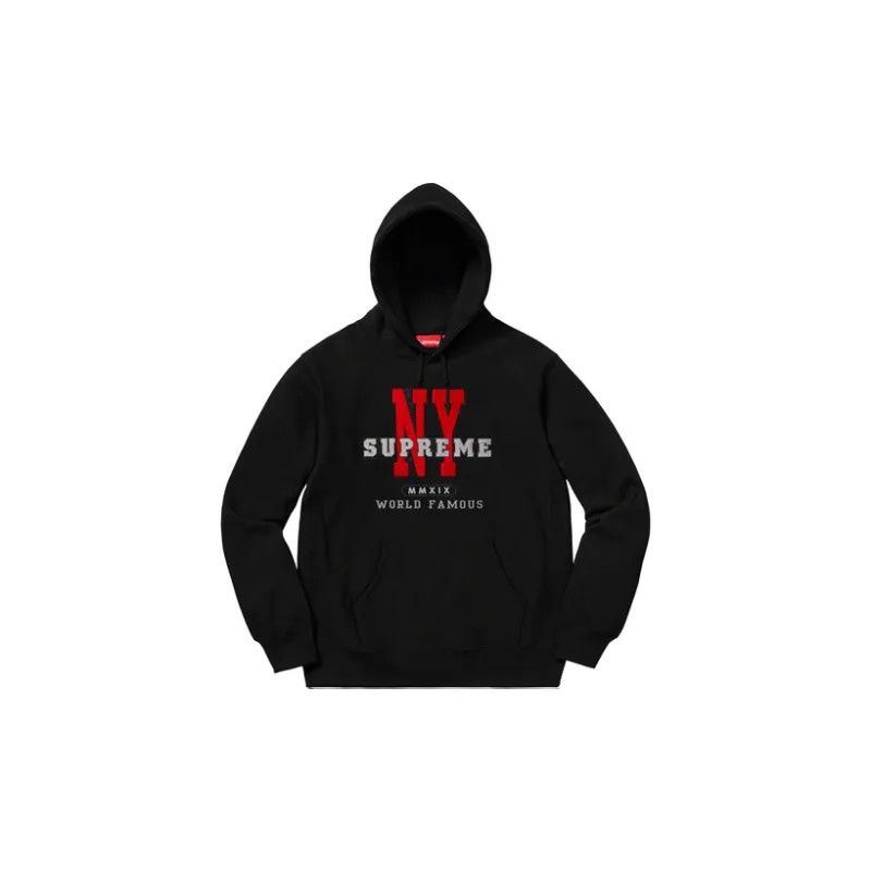 Supreme NY Logo Hoodie Black
