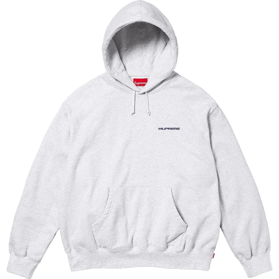  Supreme x AOI Stacked Hoodie FW24, Color: Ash Grey, Size: M