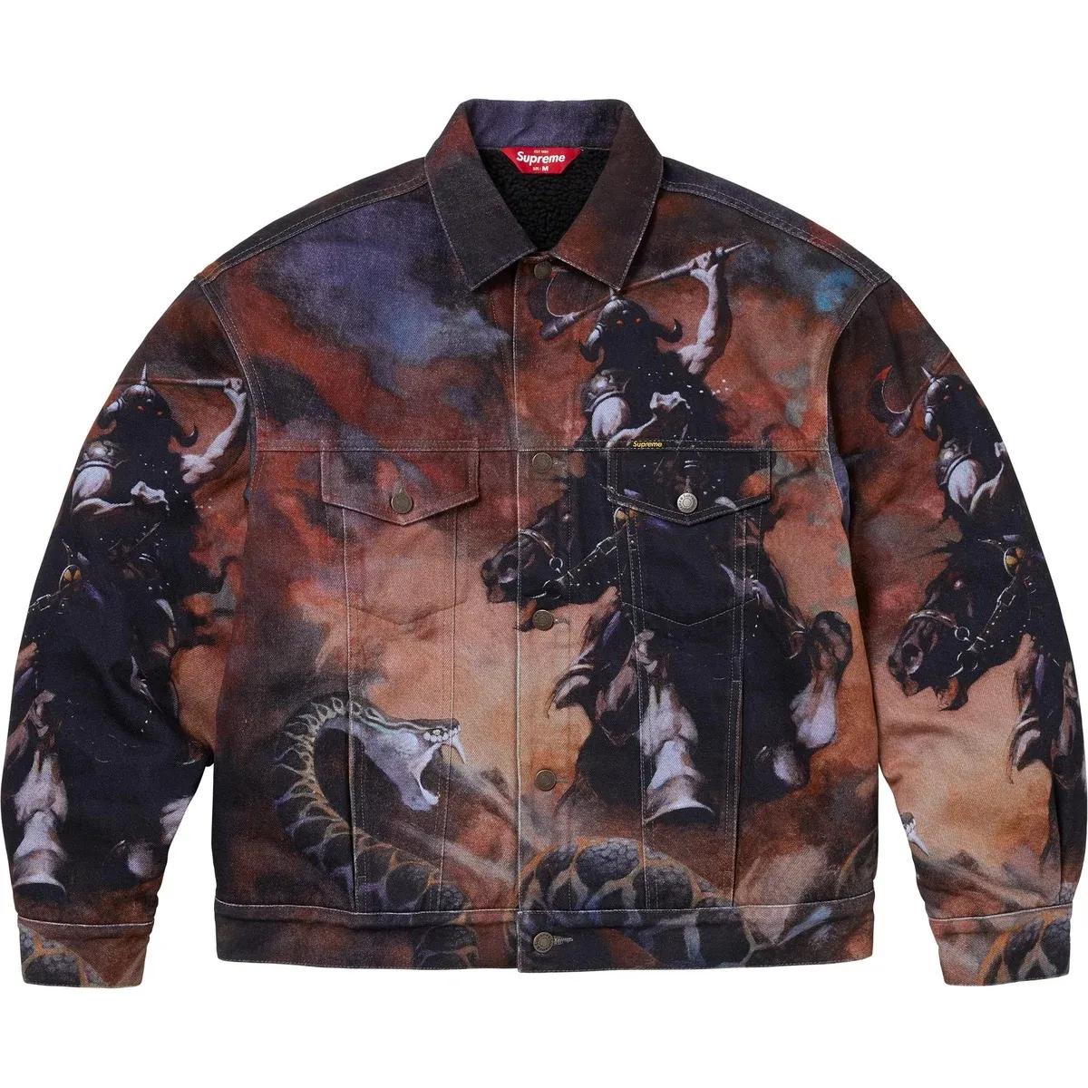 Supreme x Frank Frazetta Faux Trucker Jacket FW24