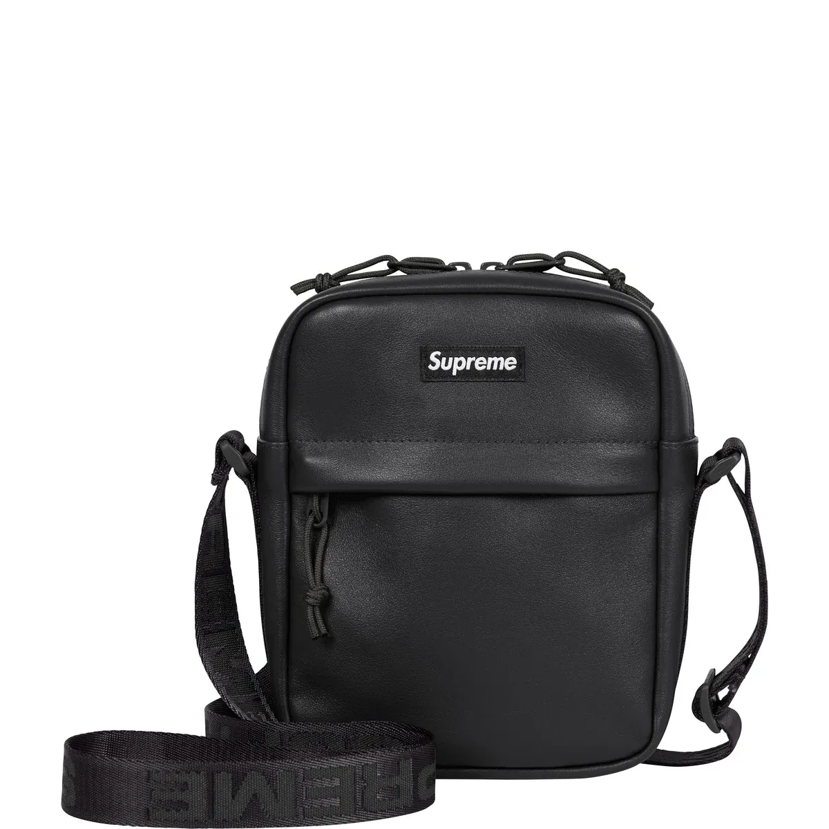 Supreme Leather Shoulder Bag FW24, Color: Black, Size: One Size