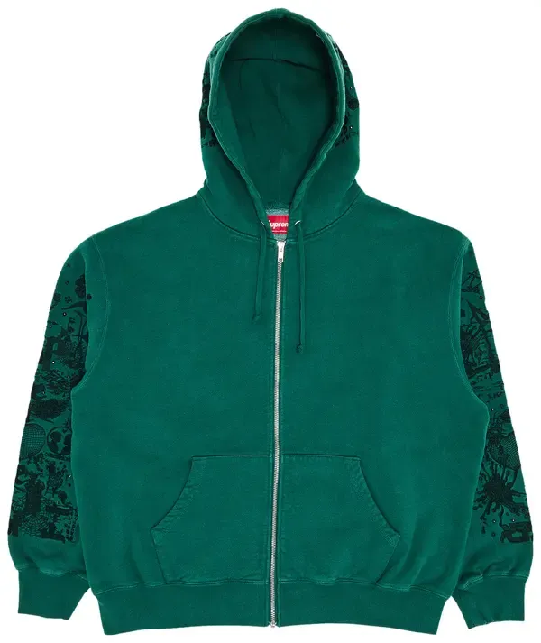 Supreme AOI Zip Up Jacket Teal