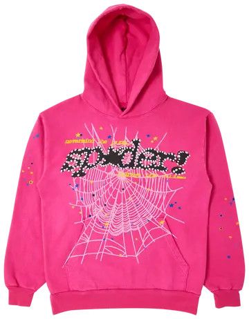 Sp5der Hoodie Magenta web hoodie 