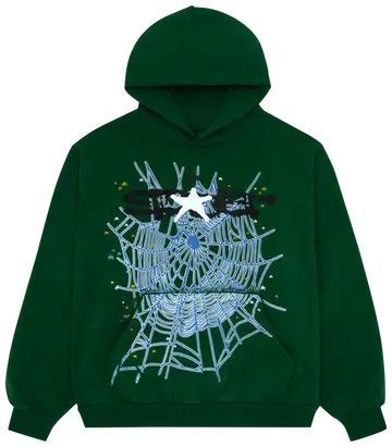 Sp5der Dark green Hoodie web logo