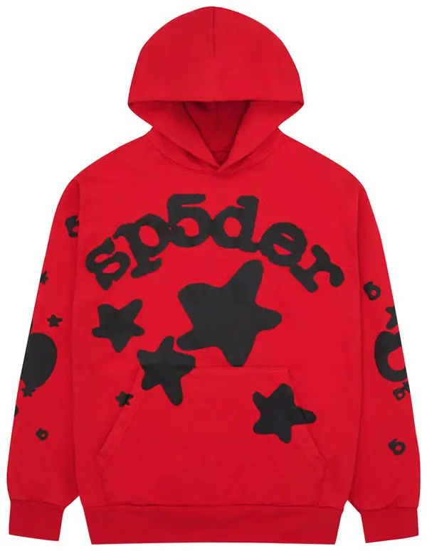 Sp5der Hoodie Big Star Red