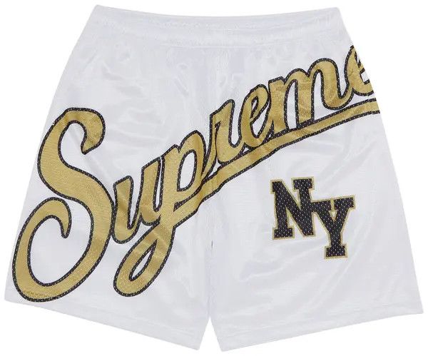 Supreme Big Script Mesh Short White