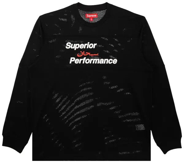 Supreme Arabic Mesh Long-Sleeve Black