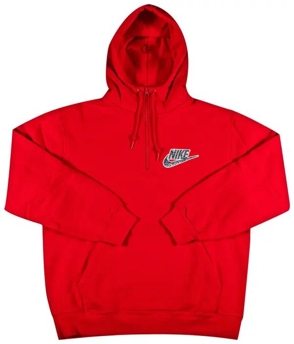 Supreme x Nike Half Zip Hoodie Red