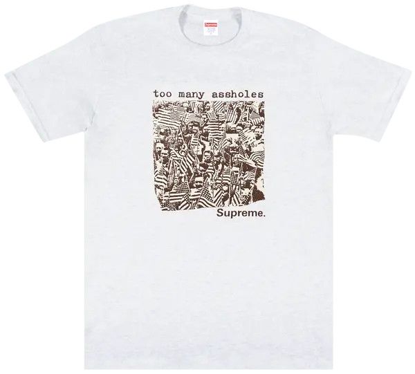 Supreme Too Many Assholes Tee Grey