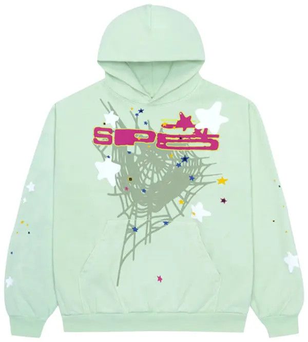 Sp5der hoodie Mint Web 