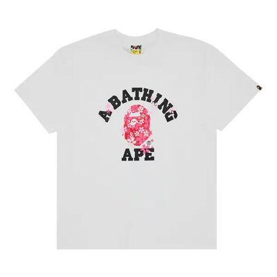 Bape tee floral small head (White)