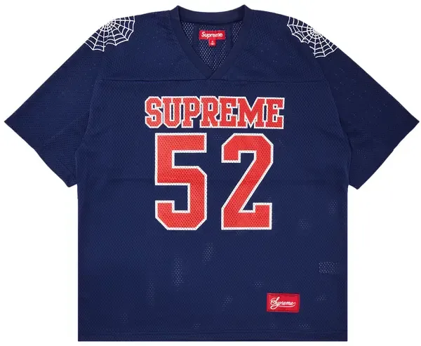 Supreme Spiderweb Football Jersey Navy