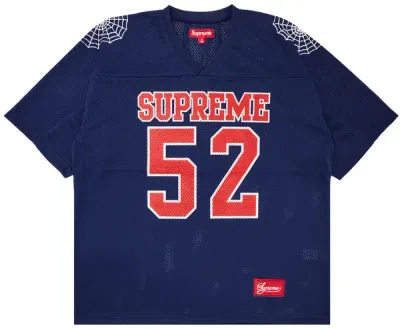Supreme Spiderweb Football Jersey Navy
