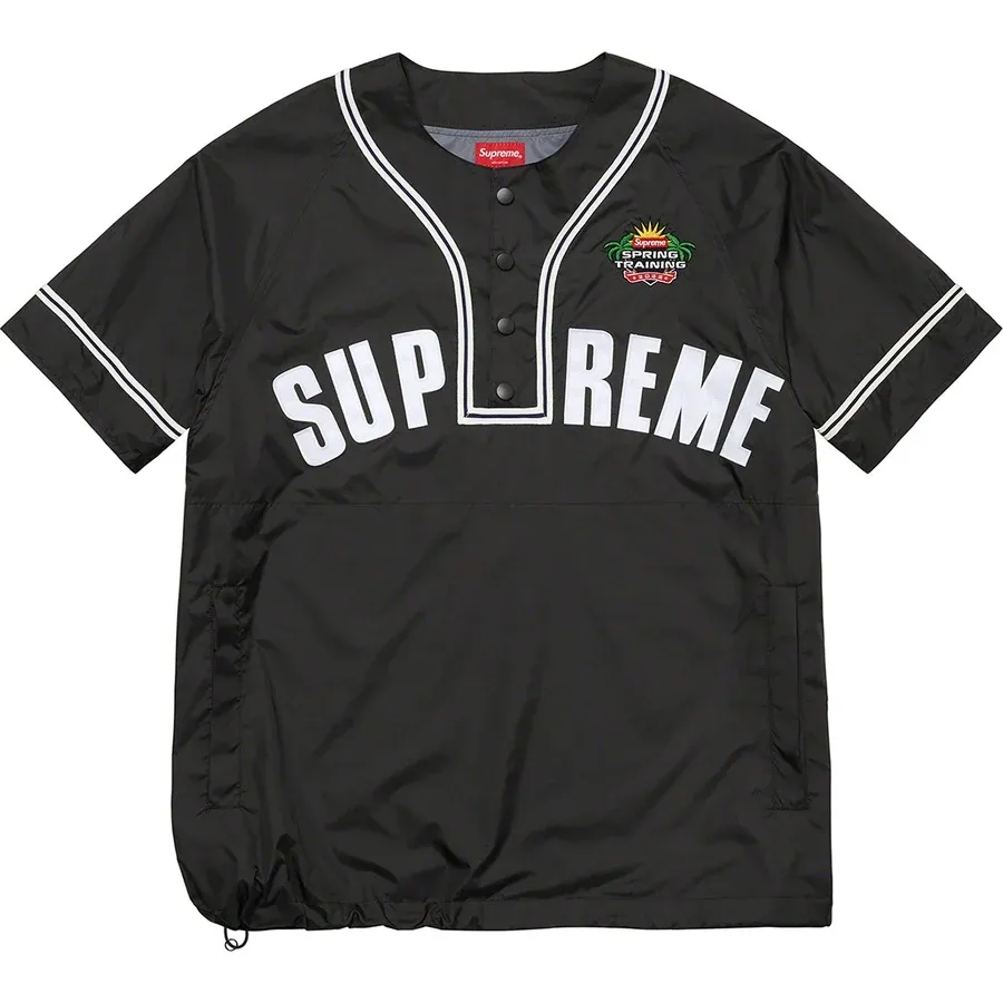 Supreme Snap-Off Long-Sleeve Baseball Top Black
